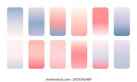 set of soft gradient color poster for creative design vector