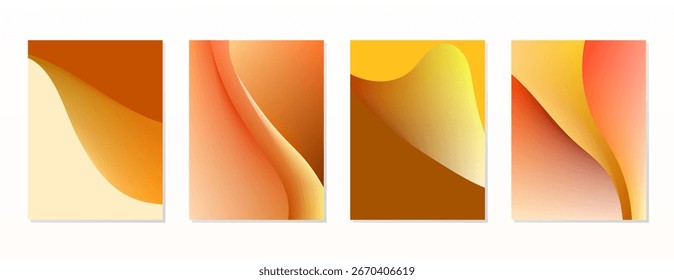 ESTABLEZCA EL COLOR DE OTOÑO LÍQUIDO DE DEGRADADO SUAVE. PLANTILLA DE VECTOR DE DISEÑO DE FONDO DE PÓSTER BUENO PARA PÓSTER, FONDO DE PANTALLA, CUBIERTA, MARCO, VOLANTE, REDES SOCIALES, TARJETA DE FELICITACIÓN
