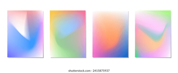 ESTABLECER COLOR LÍQUIDO GRADIENTE SUAVE. PLANTILLA DE VECTOR DE DISEÑO DE FONDO DE CARTEL BUENA PARA POSTER, PAPEL DE PARED, CUBIERTA, MARCO, VOLADOR, MEDIOS SOCIALES, TARJETA DE VERGÜENZA