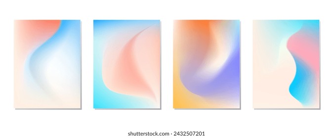SET SOFT GRADIENT LIQUID COLOR. POSTER BACKGORUND DESIGN VECTOR TEMPLATE GOOD FOR POSTER, WALLPAPER, COVER, FRAME, FLYER, SOCIAL MEDIA, GREETING CARD