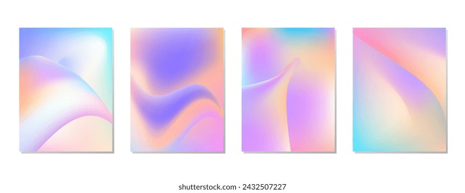 SET SOFT GRADIENT LIQUID COLOR. POSTER BACKGORUND DESIGN VECTOR TEMPLATE GOOD FOR POSTER, WALLPAPER, COVER, FRAME, FLYER, SOCIAL MEDIA, GREETING CARD