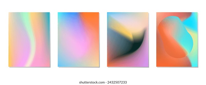 SET SOFT GRADIENT LIQUID COLOR. POSTER BACKGORUND DESIGN VECTOR TEMPLATE GOOD FOR POSTER, WALLPAPER, COVER, FRAME, FLYER, SOCIAL MEDIA, GREETING CARD