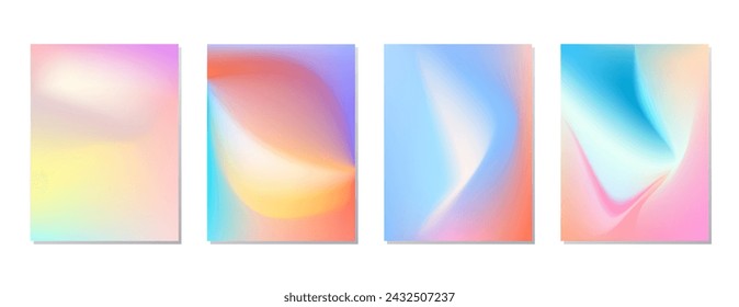 SET SOFT GRADIENT LIQUID COLOR. POSTER BACKGORUND DESIGN VECTOR TEMPLATE GOOD FOR POSTER, WALLPAPER, COVER, FRAME, FLYER, SOCIAL MEDIA, GREETING CARD