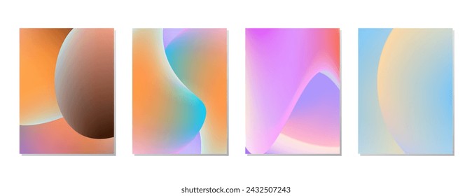SET SOFT GRADIENT LIQUID COLOR. POSTER BACKGORUND DESIGN VECTOR TEMPLATE GOOD FOR POSTER, WALLPAPER, COVER, FRAME, FLYER, SOCIAL MEDIA, GREETING CARD