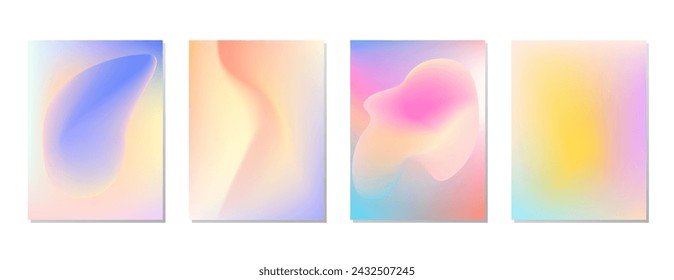 SET SOFT GRADIENT LIQUID COLOR. POSTER BACKGORUND DESIGN VECTOR TEMPLATE GOOD FOR POSTER, WALLPAPER, COVER, FRAME, FLYER, SOCIAL MEDIA, GREETING CARD