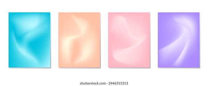 SET SOFT GRADIENT LIQUID COLOR. POSTER BACKGORUND DESIGN VECTOR TEMPLATE GOOD FOR POSTER, WALLPAPER, COVER, FRAME, FLYER, SOCIAL MEDIA, GREETING CARD