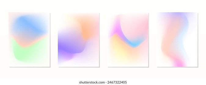 SET SOFT GRADIENT LIQUID COLOR. POSTER BACKGORUND DESIGN VECTOR TEMPLATE GOOD FOR POSTER, WALLPAPER, COVER, FRAME, FLYER, SOCIAL MEDIA, GREETING CARD