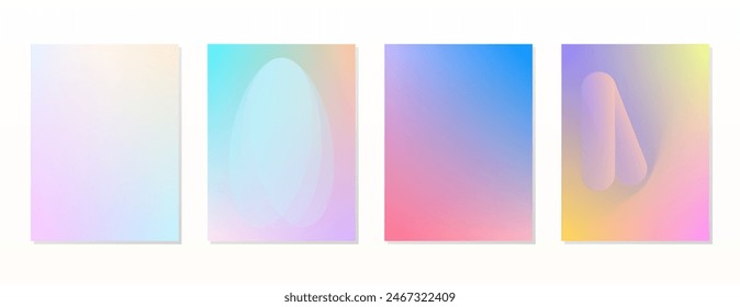 SET SOFT GRADIENT LIQUID COLOR. POSTER BACKGORUND DESIGN VECTOR TEMPLATE GOOD FOR POSTER, WALLPAPER, COVER, FRAME, FLYER, SOCIAL MEDIA, GREETING CARD