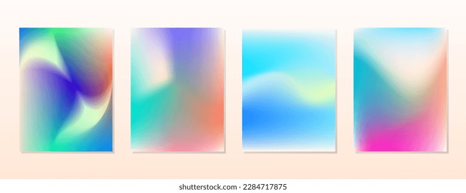 SET SOFT GRADIENT MESH FLUID BLURRED BACKGORUND DESIGN WITH COPY SPACE AREA VECTOR TEMPLATE GOOD FOR POSTER, WALLPAPER, COVER, FRAME, FLYER, SOCIAL MEDIA 