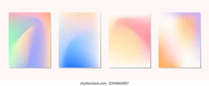 SET SOFT GRADIENT MESH FLUID BLURRED BACKGORUND DESIGN WITH COPY SPACE AREA VECTOR TEMPLATE GOOD FOR POSTER, WALLPAPER, COVER, FRAME, FLYER, SOCIAL MEDIA 