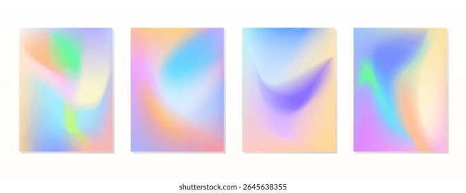 SET SOFT GRADIENT MESH LIQUID COLOR. POSTER BACKGORUND DESIGN VECTOR TEMPLATE GOOD FOR POSTER, WALLPAPER, COVER, FRAME, FLYER, SOCIAL MEDIA, GREETING CARD