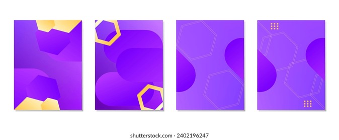SET SOFT GRADIENT PUPLE ORANGE LIQUID COLOR . POSTER BACKGORUND DESIGN WITH COPY SPACE AREA VECTOR TEMPLATE GOOD FOR POSTER, WALLPAPER, COVER, FRAME, FLYER, SOCIAL MEDIA, GREETING CARD