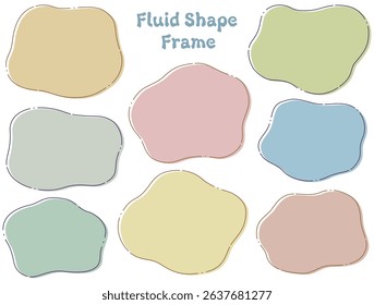 A set of soft, mismatched shaped frames in dull colors