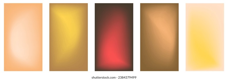 Set of soft pastel backgrounds. Gradients of brown colors.