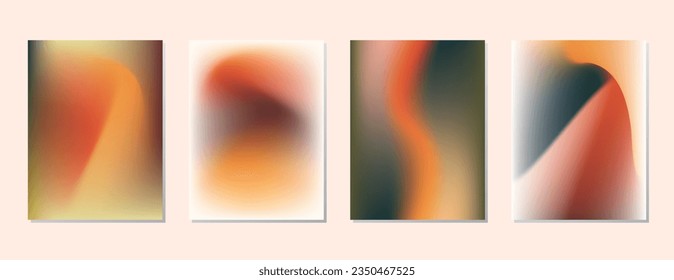 SET SOFT PASTEL COLOR GRADIENT MESH FLUID BLURRED BACKGORUND DESIGN WITH COPY SPACE AREA VECTOR TEMPLATE GOOD FOR POSTER, WALLPAPER, COVER, FRAME, FLYER, SOCIAL MEDIA 