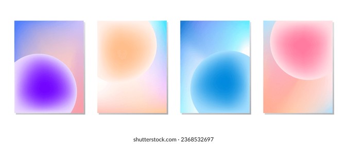SET SOFT PASTEL COLOR GRADIENT MESH FLUID BLURRED BACKGORUND DESIGN WITH COPY SPACE AREA VECTOR TEMPLATE GOOD FOR POSTER, WALLPAPER, COVER, FRAME, FLYER, SOCIAL MEDIA 