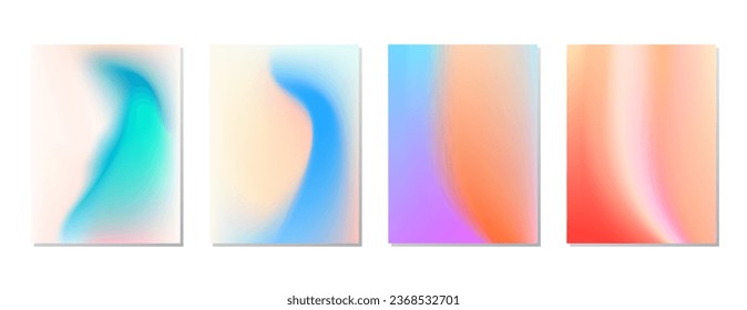 ESTABLECER EL COLOR DE PASTEL SUAVE GRADIENT MESH FLUID BLURRED BACKGORUNUNED DISEÑO CON PLANTILLA VECTOR DE ÁREA DE COPIA BUENA PARA POSTER, PAPEL DE PARED, TAPA, MARCO, VOLADOR, MEDIOS SOCIALES 