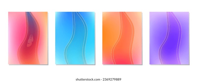 ESTABLECER EL COLOR DE PASTEL SUAVE GRADIENT MESH FLUID BLURRED BACKGORUNUNED DISEÑO CON PLANTILLA VECTOR DE ÁREA DE COPIA BUENA PARA POSTER, PAPEL DE PARED, TAPA, MARCO, VOLADOR, MEDIOS SOCIALES 