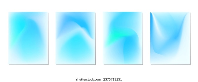 ESTABLECER EL COLOR DE PASTEL SUAVE GRADIENT MESH FLUID BLURRED BACKGORUNUNED DISEÑO CON PLANTILLA VECTOR DE ÁREA DE COPIA BUENA PARA POSTER, PAPEL DE PARED, TAPA, MARCO, VOLADOR, MEDIOS SOCIALES 