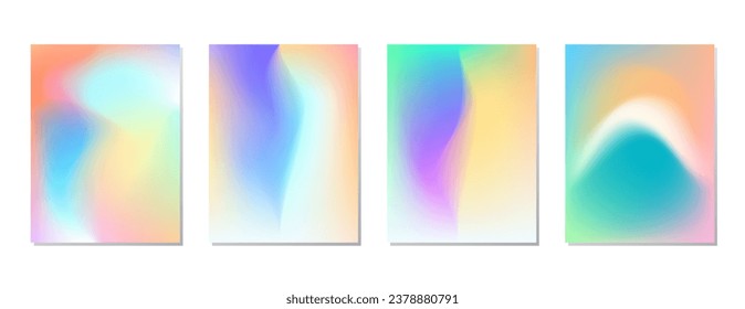 SET SOFT PASTEL  GRADIENT MESH FLUID BLURRED COLOR . POSTER BACKGORUND DESIGN WITH COPY SPACE AREA VECTOR TEMPLATE GOOD FOR POSTER, WALLPAPER, COVER, FRAME, FLYER, SOCIAL MEDIA 