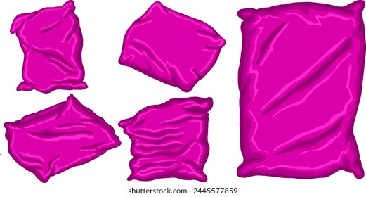 Set Of Soft Sleeping Pillow Vector