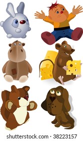 set of soft toys