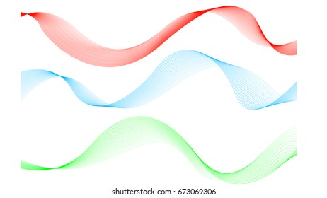 Set of soft wavy banners, eps 10