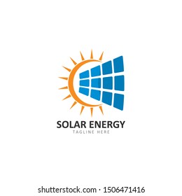 Set of solar energy logo template vector icon illustration design 