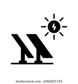 Set of Solar panel renewable energy icons collection. Green electric power energy symbol. Vector Illustration.