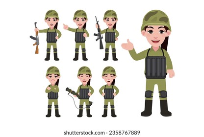 Soldado con diferentes poses