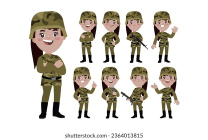 Soldado con diferentes poses