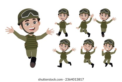 Soldado con diferentes poses