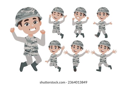 Soldado con diferentes poses
