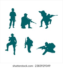 conjunto de vector militar