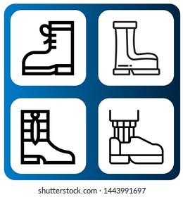 Set of sole icons such as Boots, Leather shoe , sole