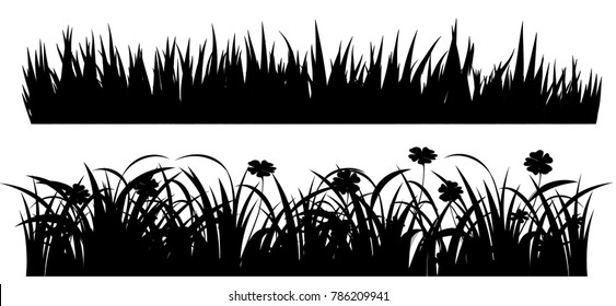 grass black and white