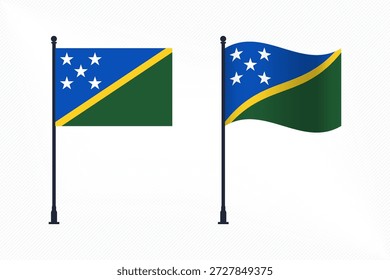 Conjunto de Bandeiras de Salomão Isoladas para a Celebração do Dia da Independência