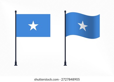 Conjunto de banderas de Somalia aisladas para la celebración del Día de la Independencia