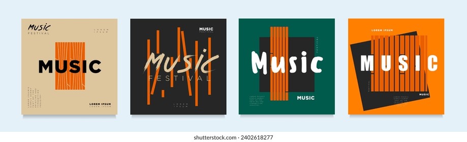 Set Sonic Waves of Sound with Abstract Harmonies Unleashed. Vibrant Fusion Poster of Music and Dance at the Summer Festival. Background Lines Art Design for Banner, Cover, Card. Vector Illustration