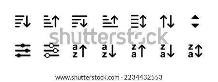 Set of sorting icons collection vector Stock foto © 