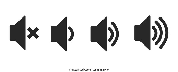 conjunto de aislamiento de iconos de sonido sobre fondo blanco.