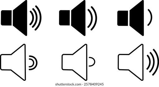 Set of sound icon set sing Multi Series
