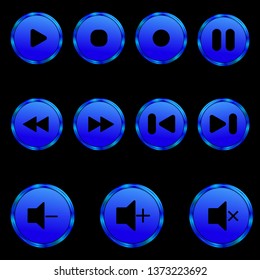 Set sound and music icons - audio sign and symbols.