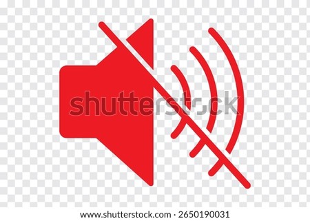Set of a Sound On and Off Icon Vector. Speaker icon vector. Mute speaker, sound off icon vector set, increases and reduces the sound. Volume symbol, speaker sign, isolated On a white background.