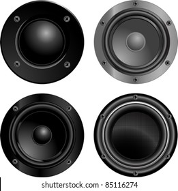 Set of sound speakers