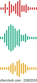 
a set of sound spectrum icon vector illustration