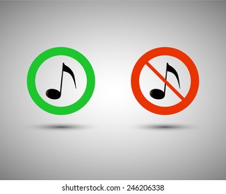 Set of sound symbols. 