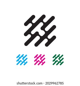 Set of Sound wave music logo vector design