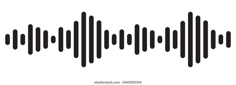 Set sound waves sign, musical sound wave collection icon, digital and analog line waveforms, electronic signal, voice recording. Waves of the equalizer isolated on background. 11:11