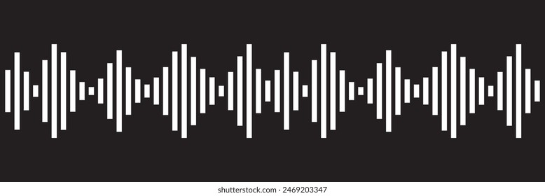 Señal de ondas sonoras, ícono de colección de ondas sonoras musicales, formas de onda de línea digital y analógica, señal electrónica, grabación de voz. Ondas del ecualizador aisladas en el fondo. 11:11